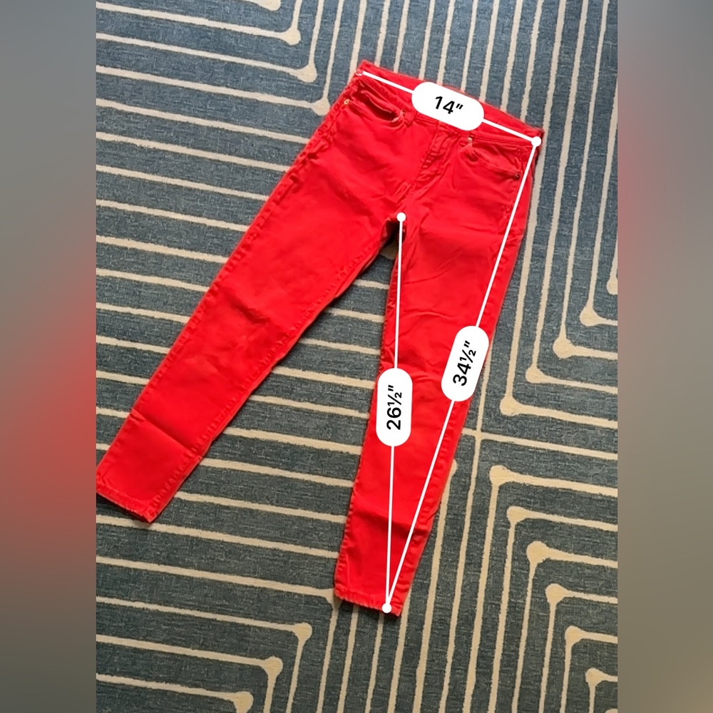 BANANA REPUBLIC red pants, size 27 - Picture 6 of 6